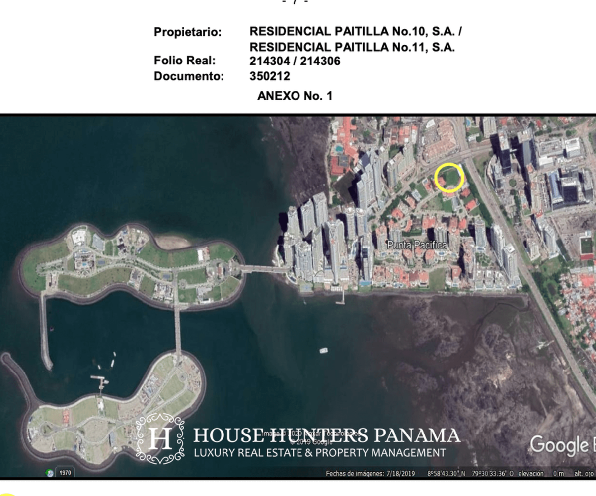premium land in Punta Paitilla Panama